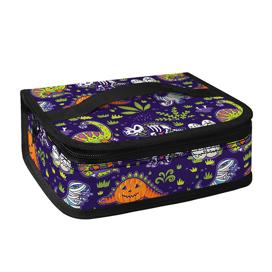 Cute Dino Halloween Pattern Print Small Lunch Bag