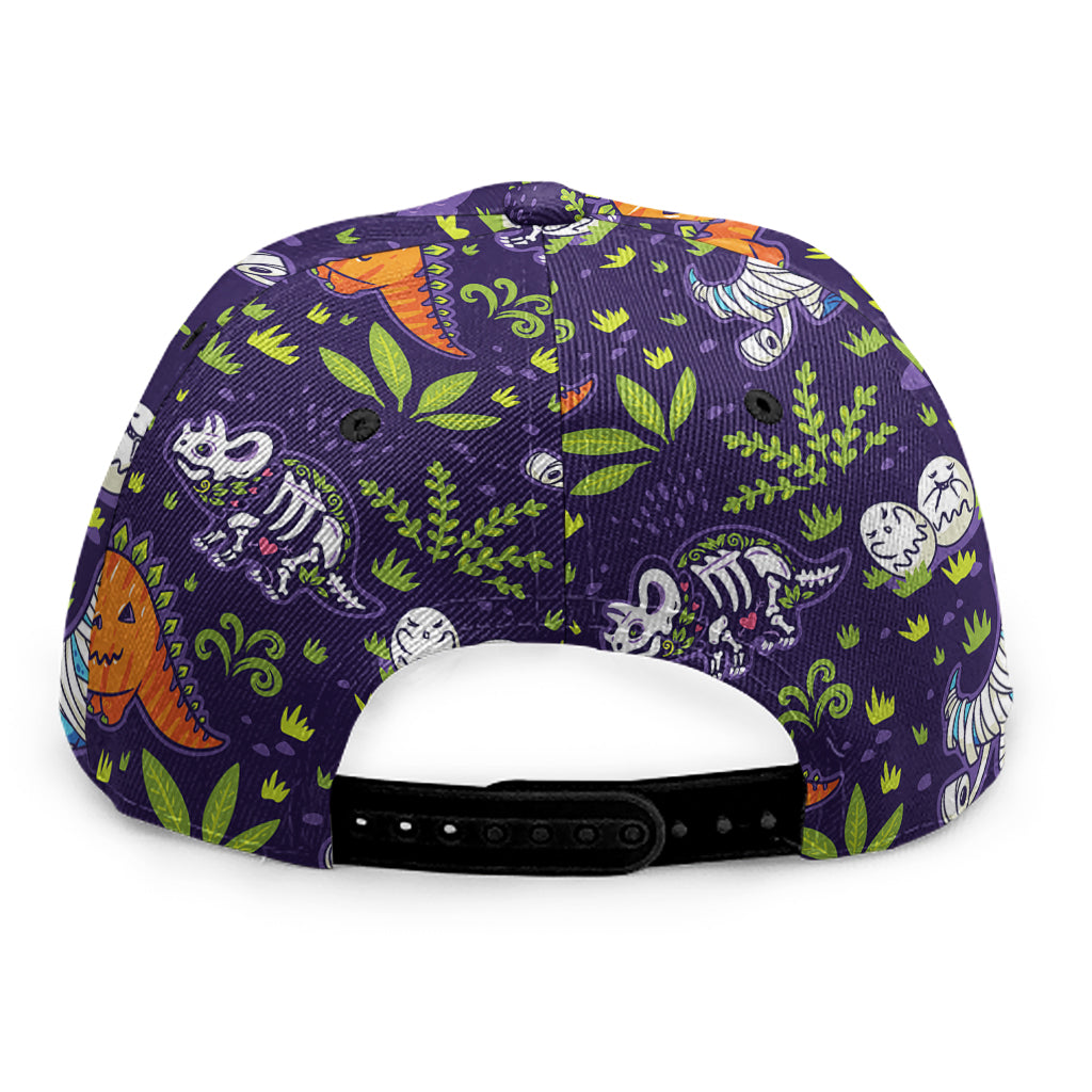 Cute Dino Halloween Pattern Print Snapback Cap