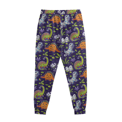 Cute Dino Halloween Pattern Print Sweatpants