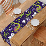 Cute Dino Halloween Pattern Print Table Runner