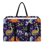 Cute Dino Halloween Pattern Print Utility Tote Bag