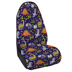 Cute Dino Halloween Pattern Print Waterproof Car Seat Cover
