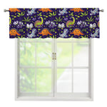 Cute Dino Halloween Pattern Print Window Valance