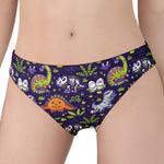 Cute Dino Halloween Pattern Print Women's Panties