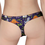 Cute Dino Halloween Pattern Print Women's Thong