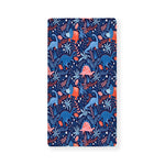 Cute Dino Leaves And Flowers Print Baby Crib Sheet