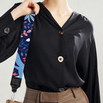 Cute Dino Leaves And Flowers Print Bag Strap