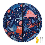 Cute Dino Leaves And Flowers Print Basketball