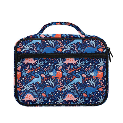 Cute Dino Leaves And Flowers Print Briefcase Bible Bag