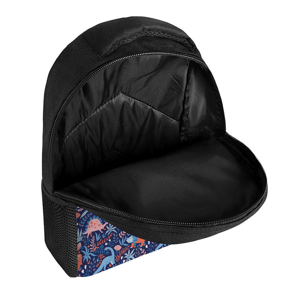 Cute Dino Leaves And Flowers Print Casual Backpack