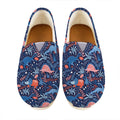 Cute Dino Leaves And Flowers Print Casual Shoes