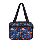 Cute Dino Leaves And Flowers Print Double Strap Bible Bag