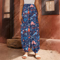 Cute Dino Leaves And Flowers Print Harem Pants