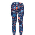 Cute Dino Leaves And Flowers Print Men's Leggings