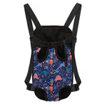 Cute Dino Leaves And Flowers Print Pet Carrier Backpack