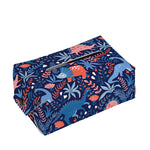 Cute Dino Leaves And Flowers Print Rectangle Tissue Box Cover