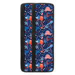 Cute Dino Leaves And Flowers Print Refrigerator Handle Covers