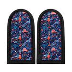 Cute Dino Leaves And Flowers Print Skillet Handle Cover