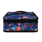 Cute Dino Leaves And Flowers Print Small Lunch Bag