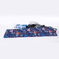 Cute Dino Leaves And Flowers Print Sports Towel