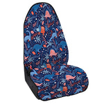 Cute Dino Leaves And Flowers Print Waterproof Car Seat Cover