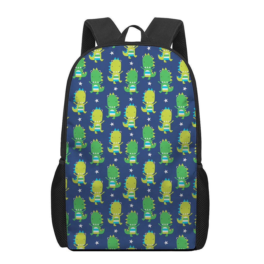 Cute Dino T-Rex Pattern Print 17 Inch Backpack