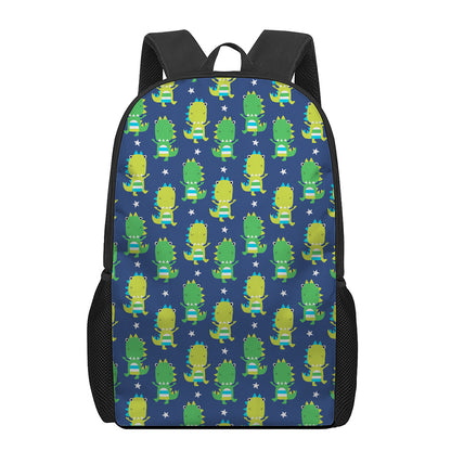 Cute Dino T-Rex Pattern Print 17 Inch Backpack