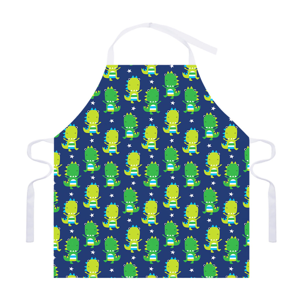 Cute Dino T-Rex Pattern Print Adjustable Apron