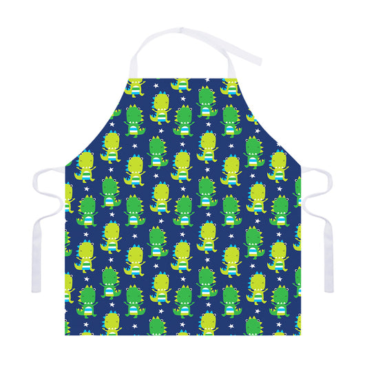 Cute Dino T-Rex Pattern Print Adjustable Apron