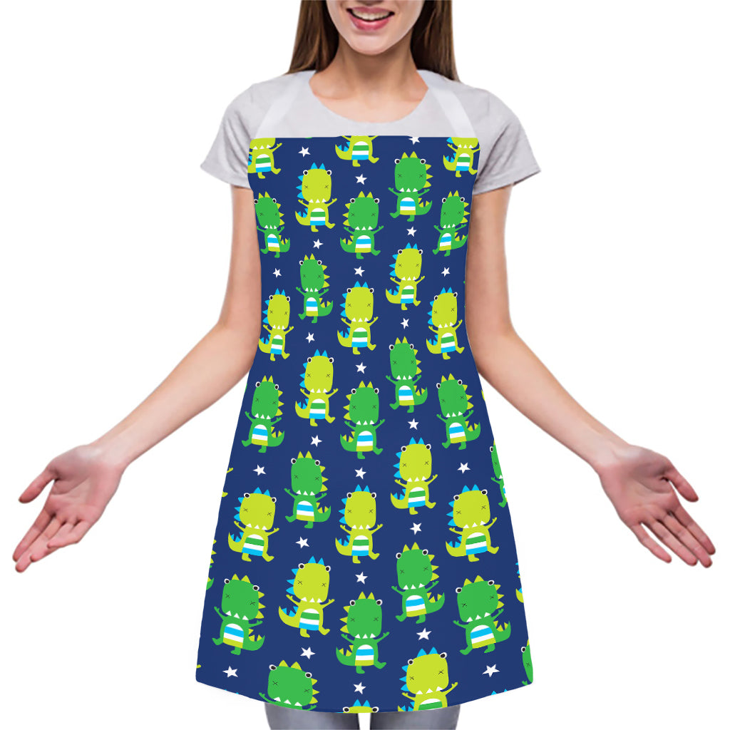 Cute Dino T-Rex Pattern Print Adjustable Apron
