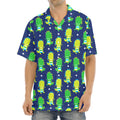 Cute Dino T-Rex Pattern Print Aloha Shirt