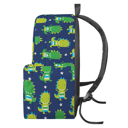Cute Dino T-Rex Pattern Print Backpack