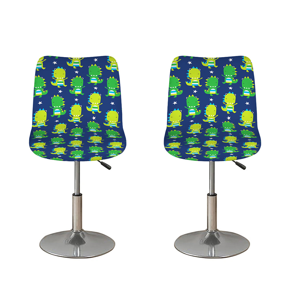 Cute Dino T-Rex Pattern Print Bar Stool Covers