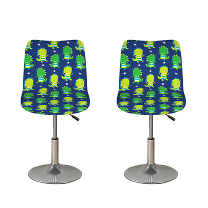 Cute Dino T-Rex Pattern Print Bar Stool Covers