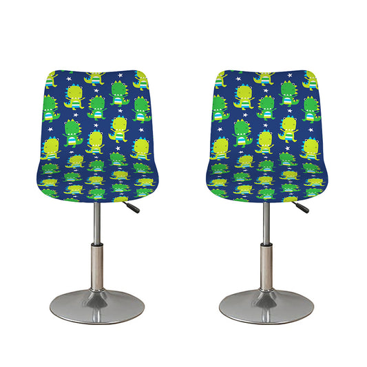 Cute Dino T-Rex Pattern Print Bar Stool Covers