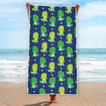 Cute Dino T-Rex Pattern Print Beach Towel