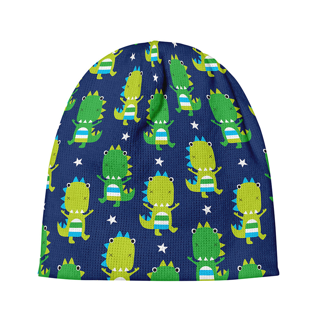 Cute Dino T-Rex Pattern Print Beanie