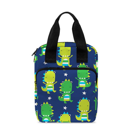 Cute Dino T-Rex Pattern Print Bible Tote Bag