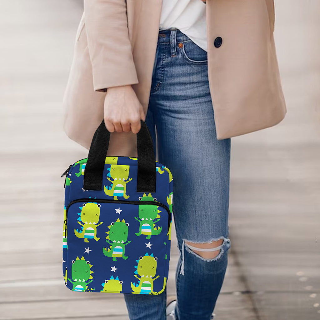 Cute Dino T-Rex Pattern Print Bible Tote Bag