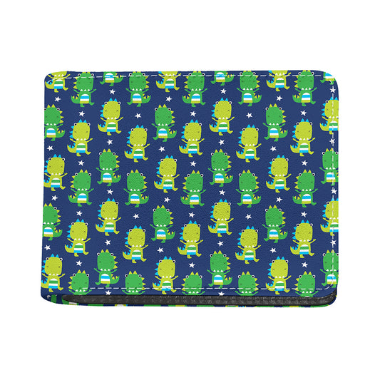 Cute Dino T-Rex Pattern Print Bifold Wallet