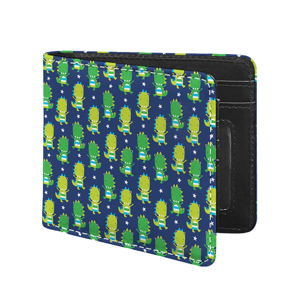 Cute Dino T-Rex Pattern Print Bifold Wallet