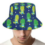 Cute Dino T-Rex Pattern Print Bucket Hat