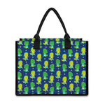 Cute Dino T-Rex Pattern Print Canvas Tote Bag