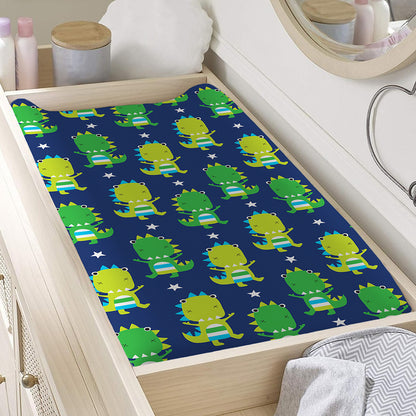 Cute Dino T-Rex Pattern Print Changing Pad Cover