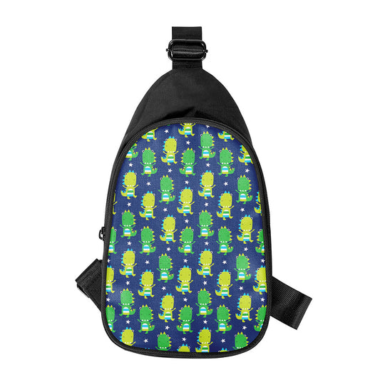 Cute Dino T-Rex Pattern Print Chest Bag