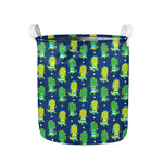 Cute Dino T-Rex Pattern Print Collapsible Laundry Basket