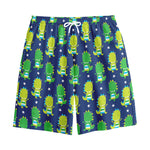 Cute Dino T-Rex Pattern Print Cotton Shorts