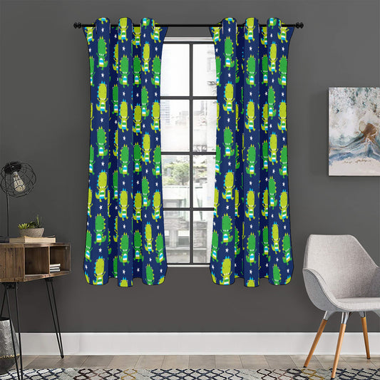 Cute Dino T-Rex Pattern Print Curtain