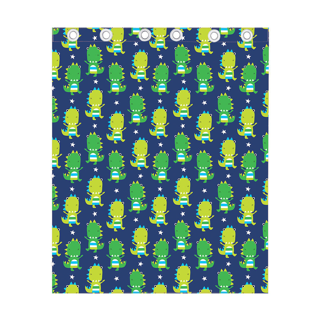 Cute Dino T-Rex Pattern Print Curtain