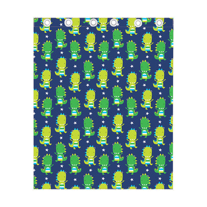 Cute Dino T-Rex Pattern Print Curtain